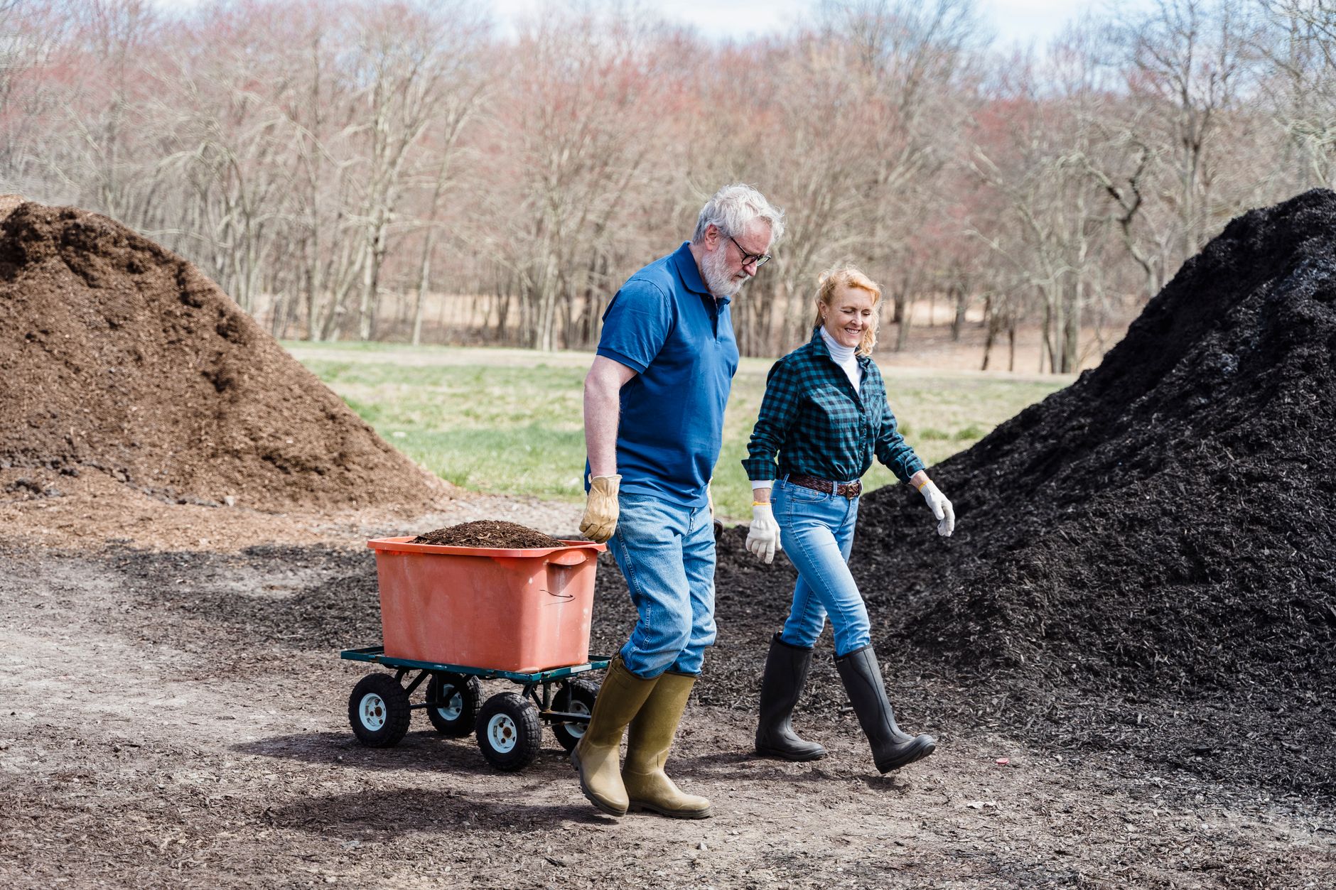 Reconnaître un compost mûr et bien le récupérer dans le composteur — tas de compost mûr jardin