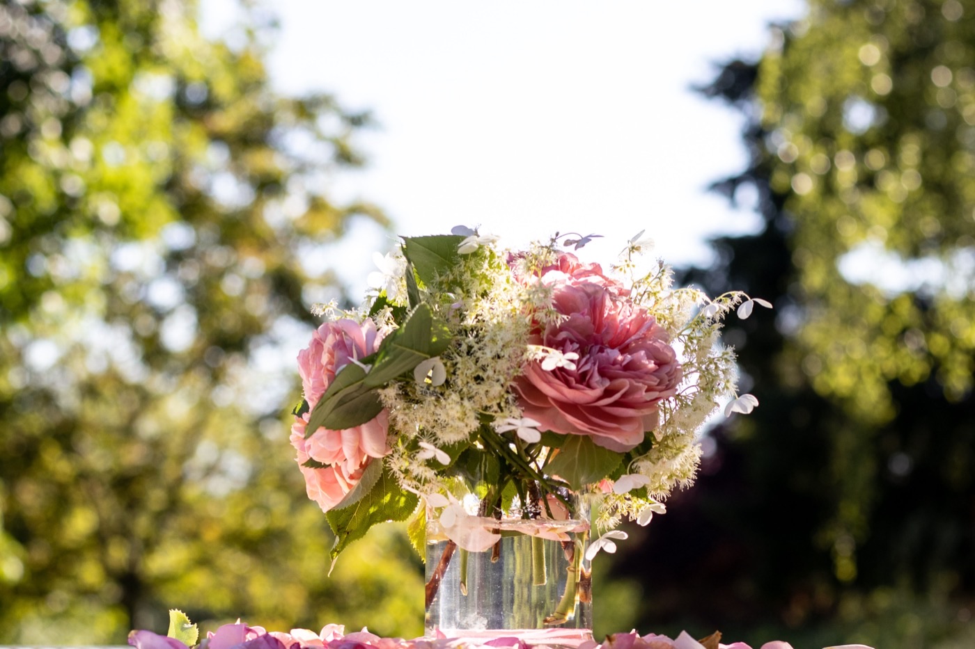 Massif de fleurs au jardin