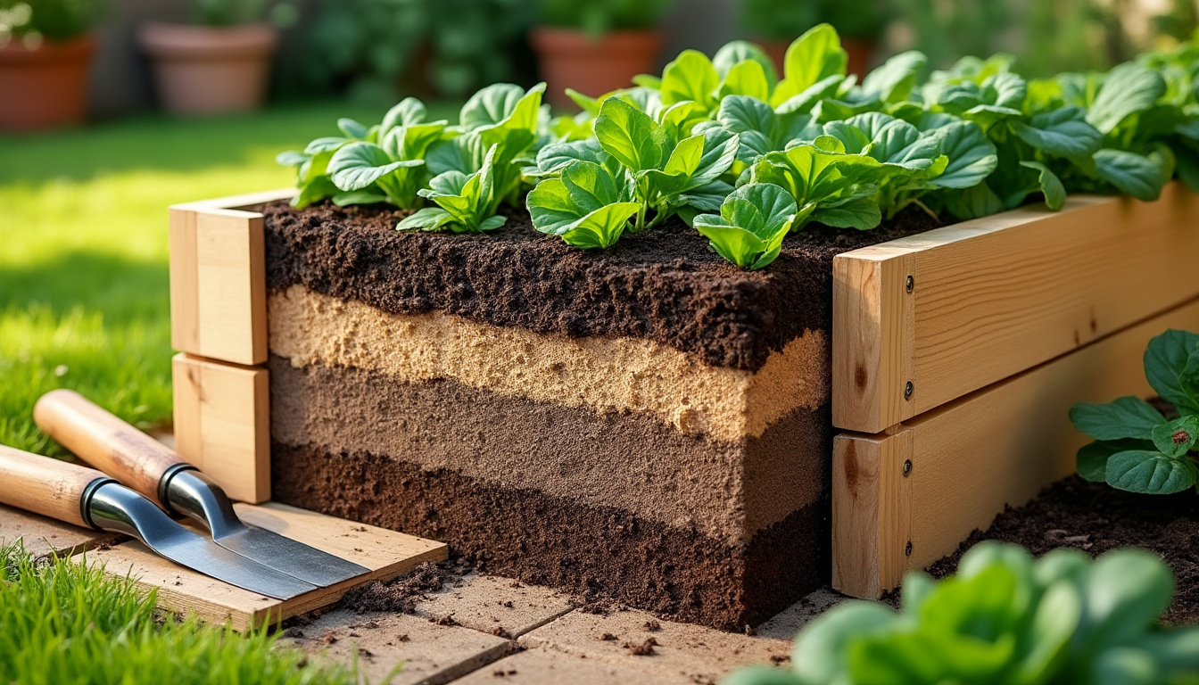 apprenez à remplir votre potager surélevé étape par étape en disposant les couches idéales pour un sol fertile et une récolte abondante toute l'année.