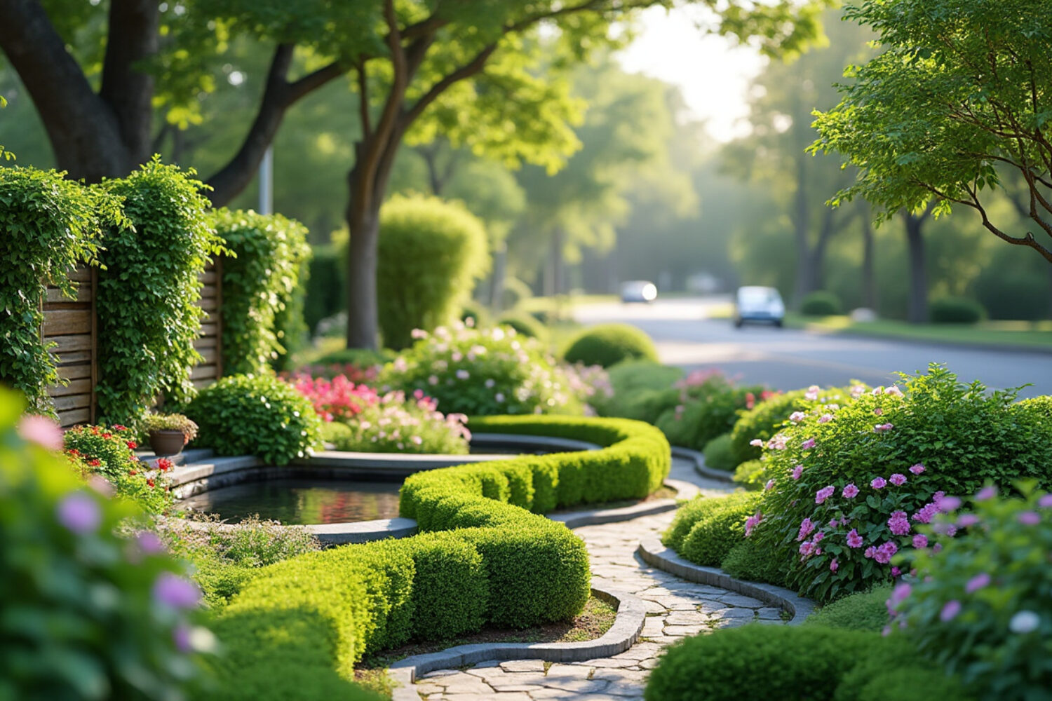 Un jardin plus calme : atténuer le bruit de la route