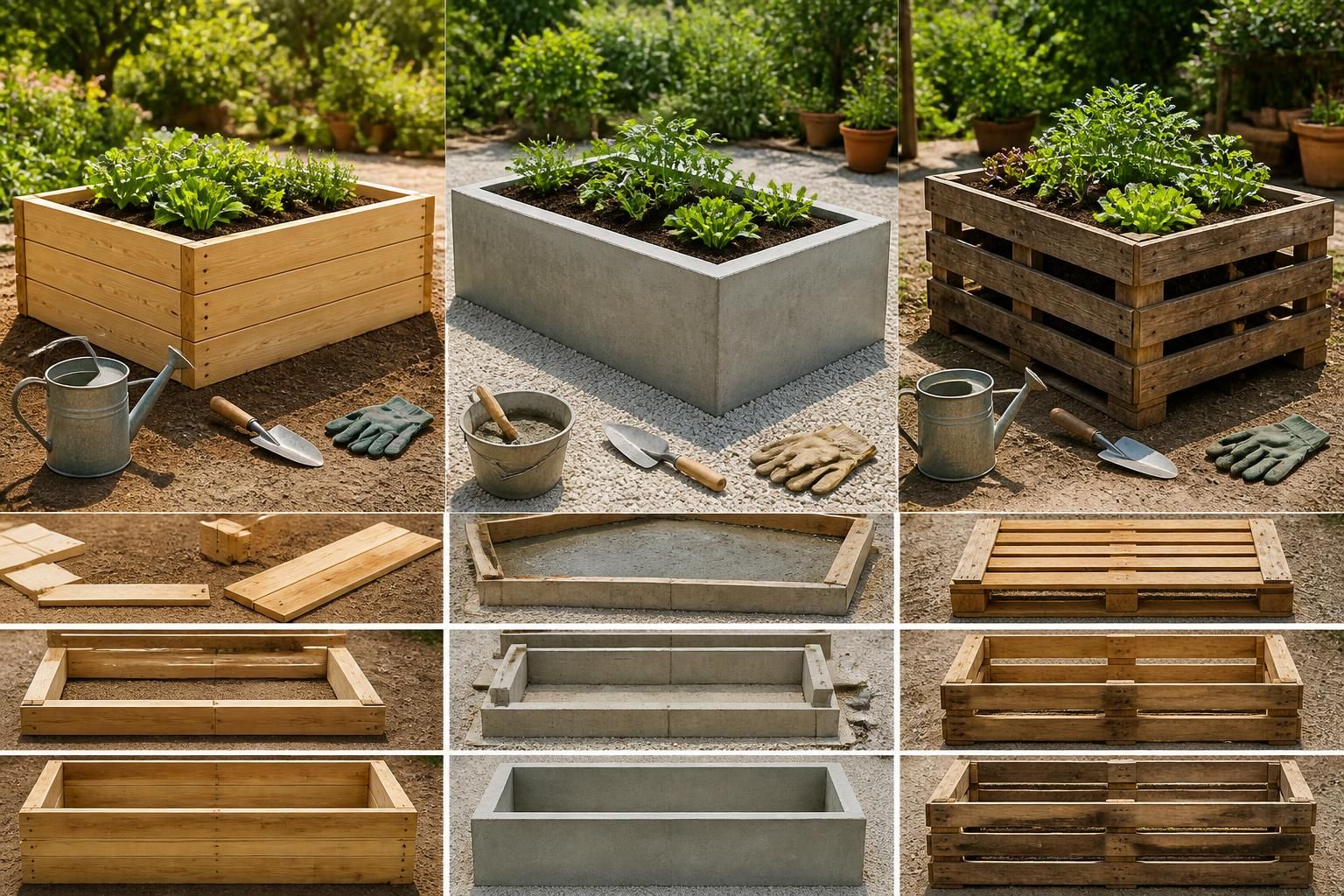 découvrez notre tuto pas à pas pour fabriquer un bac potager en bois, béton ou sur palettes et cultivez facilement vos légumes chez vous.